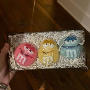 3 Red, Yellow, and Blue M&M bath-bombs perfect for any age